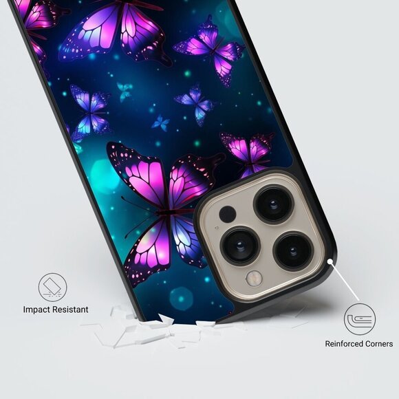 Butterfly Phone Case iPhone 16 Pro, 15 Pro, 14, Samsung Galaxy S25 Google Pixel - Picture 4 of 7